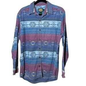 90'S/00'S VINTAGE CABELAS FOR WOMEN WESTERN 100% COTTON BUTTON-UP SHIRT SIZE L